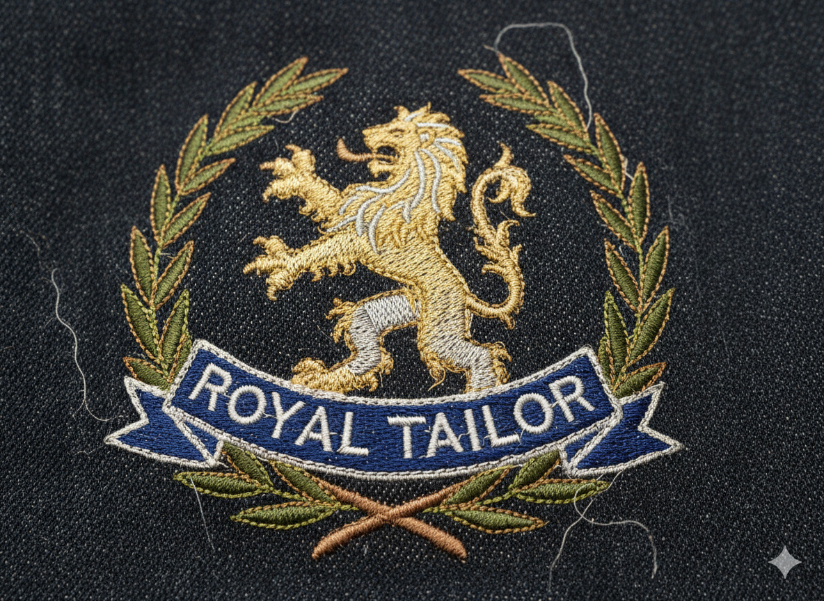 Logo-Stickerei auf Textil